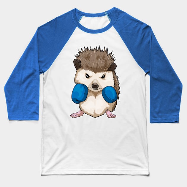 Hedgehog Boxer Boxing gloves Boxing Baseball T-Shirt by Markus Schnabel